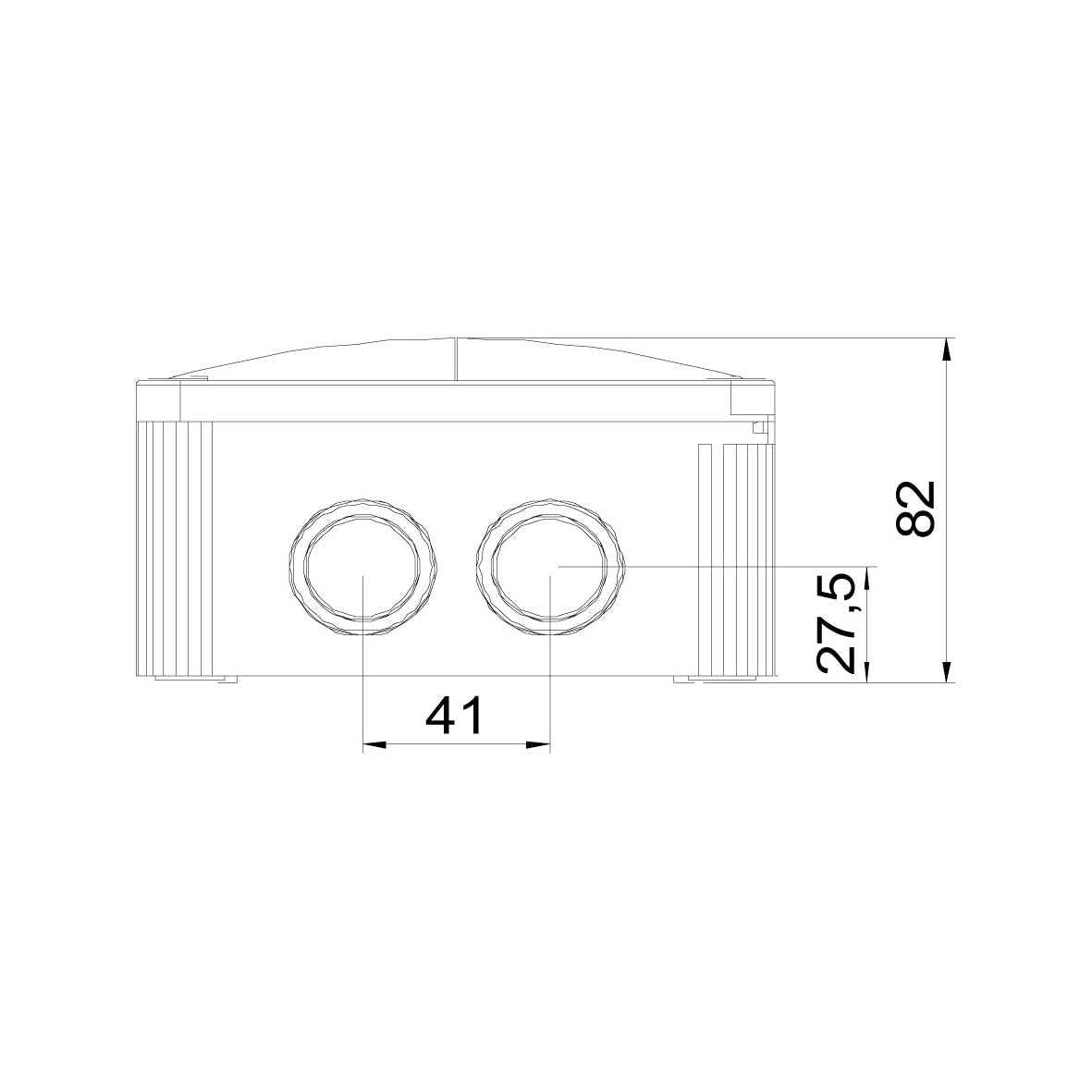 Kopplingsdosa 140x140x82 (vit) Rutab COMBI 1010/TOM/VIT